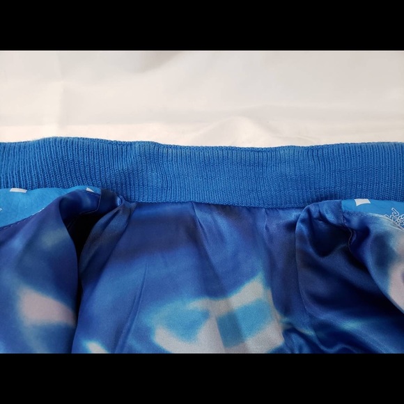 MCM x Tisa Rare Blue Monogram Biker Jacket sz SM - Picture 8 of 10